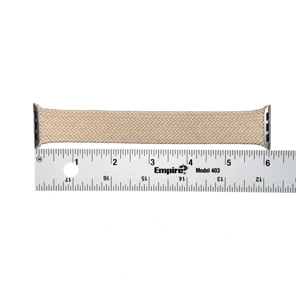 41mm Beige Braided Solo Loop - Size 8